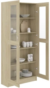 VidaXL Witryna, kolor dąb sonoma, 82,5x30,5x185,5 cm, płyta wiórowa 802771 VidaXL - Witryny - miniaturka - grafika 4