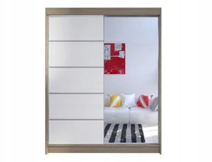 Szafa Przesuwna do sypialni z lustrem Nomi III 150 - Szafy - miniaturka - grafika 7