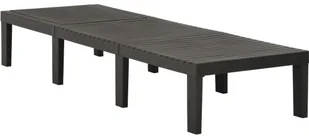 vidaXL Leżak plastikowy antracytowy 315827 - Leżaki ogrodowe - miniaturka - grafika 2