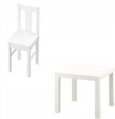 Stoliki dla dzieci - Ikea Zestaw Stolik Lack + 1 x Krzesełko Kritter - miniaturka - grafika 1