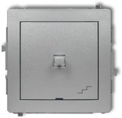 Wyłączniki światła i elektryczne - Karlik Łącznik schodowy DECO Srebrny 7DWPUS-3 - miniaturka - grafika 1