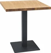 Stoły - Signal Stół PURO 60x60 dąb laminat/czarny PUROLAMD60 - miniaturka - grafika 1
