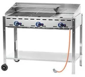 Piece, kotły  i płyty grzejne gastronomiczne - Hendi Grill Green Fire Profi Line 3-palnikowy - 149591 149591 - miniaturka - grafika 1