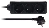 Listwy zasilające - Libox Przedłużacz sieciowy 1,5M-3GN+0 3x1,0 10A IP20 LB0080B-1,5 Czarny LB0080B-1,5 - miniaturka - grafika 1