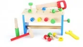 Mały majsterkowicz - Small Foot Warsztat drewniany z narzędziami dla Dzieci 2 w 1 10052 - miniaturka - grafika 1