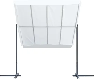 vidaXL Altana z przechylanym i suwanym dachem, 350x250x225 cm, kremowa - Pozostałe meble ogrodowe - miniaturka - grafika 2