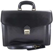 Teczki i aktówki - Barberini's Barberinis - teczki męskie ze skóry naturalnej - Czarna 601-1 - miniaturka - grafika 1
