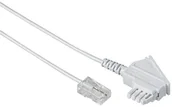 Kable - Hama DSL Router przewód przyłączeniowy, TAE-F na wtyk RJ45, 6 m (odpowiedni do DSL/ADSL/VDSL, TAE-F na Western-8p2 °C, kabel telefonu do podłączania firmy modem & Router do telefonu puszki) TAE kabel 00040689 - miniaturka - grafika 1