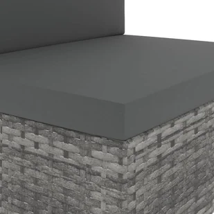 vidaXL 6 częściowy zestaw wypoczynkowy do ogrodu rattan PE szary 3054600 3054600 - Meble ogrodowe - miniaturka - grafika 10