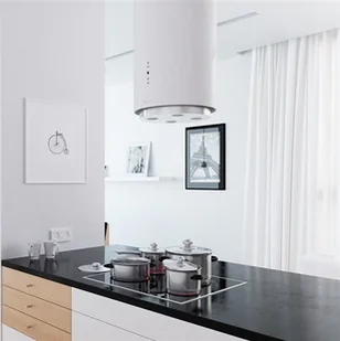 Globalo Cylindro Isola 39.3 WHITE - Okapy kuchenne - miniaturka - grafika 3