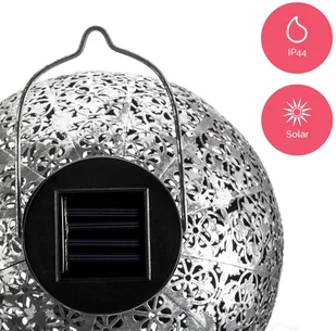 PAULEEN Pauleen Sunshine Aura latarnia solarna LED srebrna - Lampy ogrodowe - miniaturka - grafika 5
