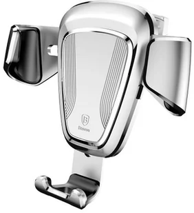 Baseus Uchwyt na Kratkę Gravity Car Mount Srebrny - Uchwyty samochodowe do telefonów - miniaturka - grafika 2