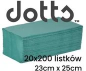 Ręczniki papierowe - Dotts Ręczniki składane ZZ makulaturowe, zielone, ekonomiczne DOTTS, 4000 listków rek0004355D - miniaturka - grafika 1