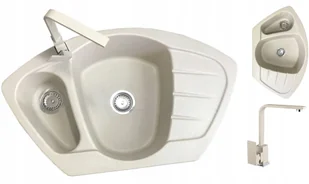 Kuchinox Compact Zlewozmywak Granitowy Zlew Kuchenny +syfon - Zlewozmywaki - miniaturka - grafika 3