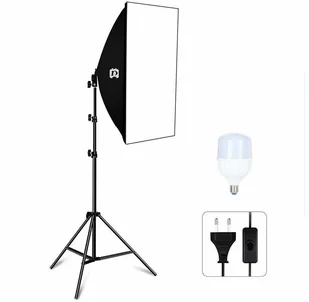 Puluz Zestaw studyjny Softbox LED Puluz 50x70cm statyw żarówka LED 1 szt PU5070EU PU5070EU - Części i akcesoria do laptopów - miniaturka - grafika 2
