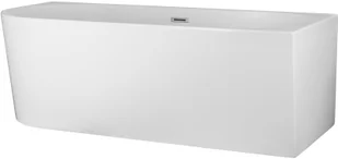 Corsan Wanna narożna do montażu przyściennego Intero prawa 160 cm z wykończeniem złotym 649407 - Wanny - miniaturka - grafika 5