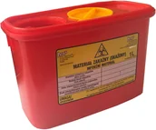 Meble i wyposażenie gabinetów medycznych - Pojemnik na zużyte igły i odpady medyczne (mp) - miniaturka - grafika 1