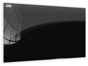 Tablice i flipcharty - Allboards Szklana tablica magnetyczna 80x60 cm CZARNA TS80x60BK+ZTS+MGR-W - miniaturka - grafika 1