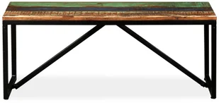 vidaXL Ławka z drewna odzyskanego, 110x35x45 cm vidaXL - Ławki do przedpokoju - miniaturka - grafika 3