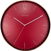 Zegary - Nextime Zegar ścienny Essential XXL miedziano-czerwony 3258RO - miniaturka - grafika 1
