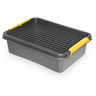 Pojemnik do przechowywania zamykany 300x110x400mm 8,5l ORPLAST SOLIDSTORE BOX szary 1 szt /OR-1512/ ORP030-5 - Pudła i pojemniki do przechowywania - miniaturka - grafika 2