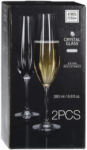 ATMÓS FERA Kieliszek KRYSZTAŁOWY do szampana 260 ml 2 sztuki zestaw komplet kieliszków 139013 - Inne naczynia kuchenne - miniaturka - grafika 5