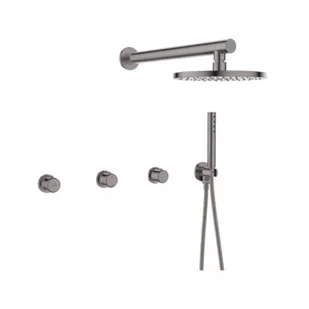 Laveo Laveo Pretto bateria natryskowa podtynkowa z zestawem grafit BAO 904P BAO 904P - Baterie podtynkowe Laveo Laveo Pretto bateria natryskowa podtynkowa z zestawem grafit BAO 904P BAO 904P - Baterie podtynkowe - miniaturka - grafika 3