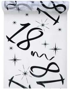 Santex Bieżnik "18 urodziny złote biały" SANTEX 500 x 30 cm SX6158-18 - Gadżety dla niej i dla niego - miniaturka - grafika 3