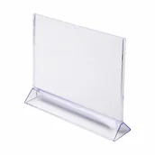 Akcesoria do reklamy - Stojak informacyjny typu T A4 poziomo plexi odlewany TA4L - miniaturka - grafika 1