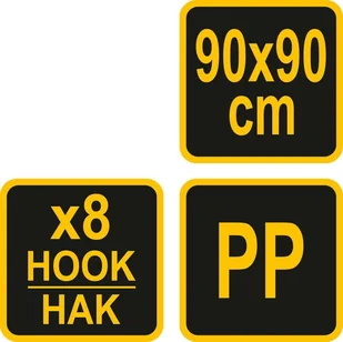 Vorel SIATKA DO BAGAŻNIKA Z 8 HAKAMI/ROZMIAR 90X90cm 82261 - Haki, szakle i karabinki - miniaturka - grafika 4