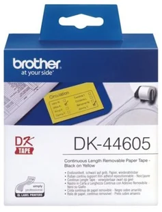 Brother DK-44605 Ciągła usuwalna żółta papierowa taśma (62mm x 30.48m) (DK44605) - Etykiety do drukarek - miniaturka - grafika 4