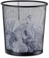 Kosze na śmieci - Relaxdays kosz na śmieci z metalu, kosz na śmieci z siatki drucianej, kosz druciany do biura,  26 cm, wysokość 27,5 cm, różne kolory 10022506_46 - miniaturka - grafika 1