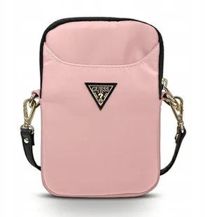 Guess Etui do tabletu Torebka GUPBNTMLLP różowy/pink Nylon Triangle Logo GUPBNTMLLP - Etui do tabletów - miniaturka - grafika 2