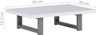 vidaXL vidaXL Półka ścienna pod umywalkę, biała, 60 x 40 x 16,3 cm - Półki do salonu - miniaturka - grafika 8