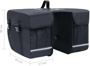 VidaXL Lumarko Podwójna sakwa rowerowa na bagażnik, wodoszczelna, 35 L! 93250 VidaXL - Sakwy rowerowe - miniaturka - grafika 8