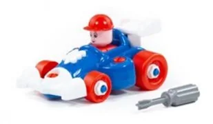 Wader Qt Kolorowa Wyścigówka Ze Śrubokrętem 22el - Samochody i pojazdy dla dzieci - miniaturka - grafika 3