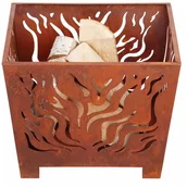 Wkłady kominkowe - Esschert Design Esschert Design Koksownik, kwadratowy, rdzawe pokrycie, S FF161 FF161 - miniaturka - grafika 1