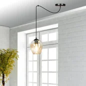 Lampy sufitowe - EULUNA Lampa wisząca Starla decentralna 1-pkt bursztynowa - miniaturka - grafika 1
