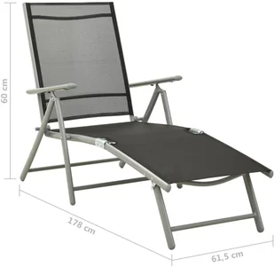 vidaXL 3-cz. zestaw mebli do ogrodu, textilene, aluminium, srebrny 312199 - Meble ogrodowe - miniaturka - grafika 12