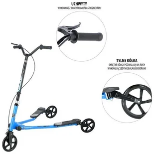 Nils Extreme FL180 BLACK-BLUE FLIKER HULAJNOGA - Hulajnogi - miniaturka - grafika 3