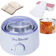 Depilacja - Zestaw Depilacja Podgrzewacz Puszce+wosk 400+PASKI - miniaturka - grafika 1