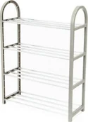 Szafki na buty - Compactor regał na buty 4 półki 49,5x18,4x65cm plastikowy szary twm_418138 - miniaturka - grafika 1