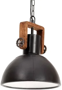 VidaXL Industrialna lampa wisząca, 25 W, czarna, okrągła, 30 cm, E27 320536 - Lampy sufitowe - miniaturka - grafika 2