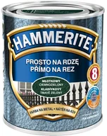 Farby do metalu - Hammerite Farba do metalu Prosto Na Rdzę młotkowy ciemny zielony 0 7 l - miniaturka - grafika 1