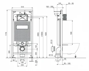 Deante Zestaw Anemon Zero 6w1 stelaż podtynkowy z miską WC wiszącą deską wolnoopadającą Slim i przyciskiem spłukującym chrom CDZN6ZPW CDZN6ZPW - Stelaże i zestawy podtynkowe do WC - miniaturka - grafika 2