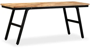 vidaXL Ławka z drewna odzyskanego, tek i stal, 110x35x45 cm vidaXL - Ławki do przedpokoju vidaXL Ławka z drewna odzyskanego, tek i stal, 110x35x45 cm vidaXL - Ławki do przedpokoju - miniaturka - grafika 2