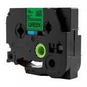 Papier do drukarek - Brother Taśma zamiennik TZ-S741 / TZe-S741, 18mm x 8m, mocno klejący, czarny druk / zielony podkład - miniaturka - grafika 1