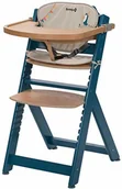 Zestawy mebli dla dzieci - Safety 1st 2760702000 Safety 1st Timba, krzesełko dziecięce z drewna z pasującą poduszką do siedzenia, zdejmowany stół, od 6 miesięcy do ok. 10 lat (maks. 30 kg), petrol blue (niebieski), niebieski - miniaturka - grafika 1