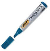 Markery permanentne - BIC Marker NIEBIESKI ŚCIĘTY permanentny 2300 - miniaturka - grafika 1