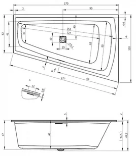 Riho Still Smart 170x110 FLOW prawa BR03005F1GF1003 - Wanny z hydromasażem - miniaturka - grafika 2